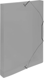 Plastic archival box A4 with elastic band, smoke
