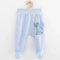Baby cotton footed pants New Baby Happy Elephant blue