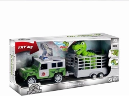 Jeep-powered Car with Dinosaur