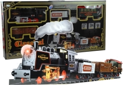 Suur elektriraudtee vagunitega ja efektidega