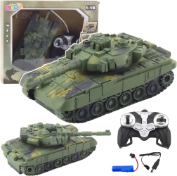 RC tank T-90 1:18 green with lights and sounds