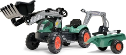 Laste pedaaltraktor laaduriga ja haagisega FALK lastele 2–5 aastat