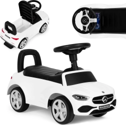 Laste sõiduk Mercedes C-Classi stiilis, interaktiivne rool, helid, valge