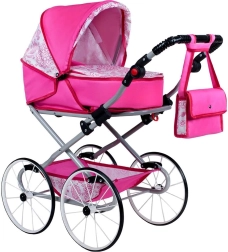 Laste retro nukuvanker 2-in-1 New Baby Natálka, roosa