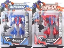 Folding robot fighter jet plastic 12 × 8 cm