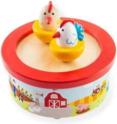 Wooden Music Box Farm BIGJIGS TOYS