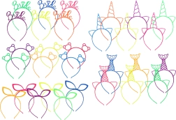 Karnevali peapael kaunistusega – värvide segu