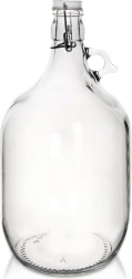 Klaasist demijohn klambriga 5 l