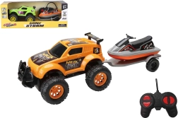 Maastiku RC-auto kaugjuhtimisega koos veejeti suusaga