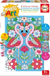 Educa paint by numbers – flamingos