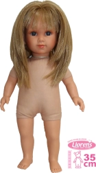 Llorens Elena realistic doll with soft fabric body 35 cm