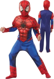 Laste SPIDER-MAN punane-sinine kostüüm maskiga 110–116 cm (5–6 aastat)