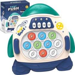 Elektrooniline stressi leevendav mäng POP IT Raket sinine