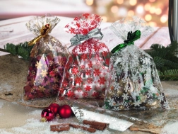 Tsellofaanist kott 35x50 cm tähtedega