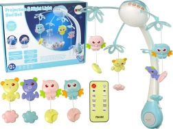 Voodikarussell projektorvalguse ja kaugjuhtimispuldiga, sinine