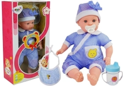 Beebinukk 45 cm sinises riietuses