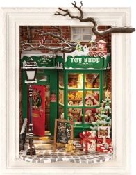 Rolife 3D puidust pusle Santa mänguasjapood LED-valgustusega