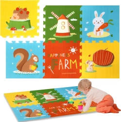 Humbi vahtpuzzle-matt 1,5 cm XXL loomakesed, 6 osa, 165 × 112 cm