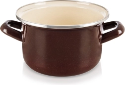 Emailitud pott BROWN 16 cm, 1,4 l