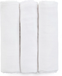 Bambusest musliinmähkmed PETITE&MARS Moussy Total White 68 × 68 cm (3 tk)