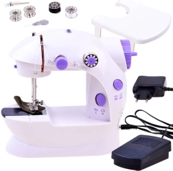 Mini õmblusmasin pedaali ja tarvikutekomplektiga