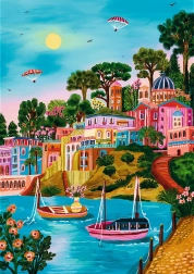 Puzzle TREFL Premium Plus Värvikunst: Syros, Kreeka, 1000 tükki