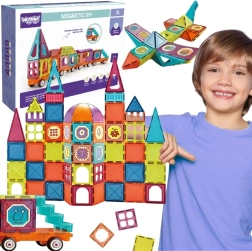 Woopie magnetiline ehituskomplekt 3D rong – komplekt 71 tk