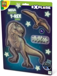 SES Creative Explore mega pimedas helendav T‑Rexi dekoratsioon