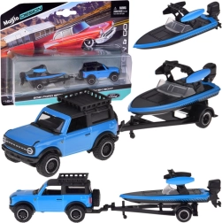 Maisto metallist mudel 1:64 – FORD Bronco 2021 haagise ja mootorpaadiga