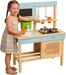 Classic World XXL wooden outdoor kitchen with accessories