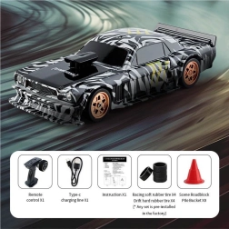 Roheline RC-driftiauto mõõtkavas 1:43 koos tarvikutega