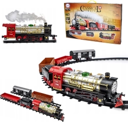 Woopie klassikaline elektrirong helide, tulede ja suitsuga – 29-osaline komplekt