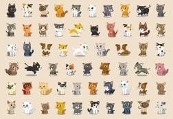 Kleepsud kleepsudega “Kassid” 250 tükki