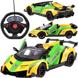 RC sportauto avatavate ustega ja roolipuldiga