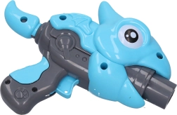 Screw-together dinosaur-themed blaster with foam darts, 21 cm