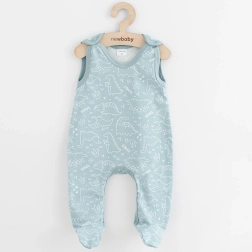 Baby footed romper New Baby Classic II dino mint, size 56 (0–3 months)