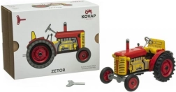 Traktor Zetor punane, plastvelgedega, vedrumootoriga võtmele 1:25