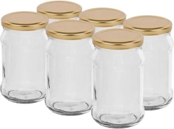 Hoidistamispurgid kaanega 300 ml Twist, komplekt 6 tk