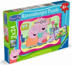 Põrsas Peppa pusle 2×24 tükki Ravensburger