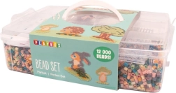 Iron-on beads in a plastic case Mellow Pastel with pegboard and templates 12,000 pcs
