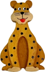 Puidust magnet leopard – suur