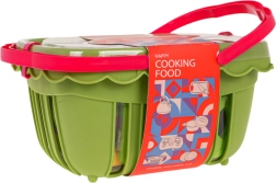Piknikukorv puu- ja köögiviljadega lastele