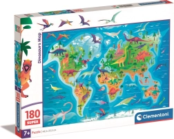 Clementoni puzzle dinosaur map 180 pieces