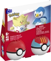 Poké Ball Mega Construx ehituskomplekt Togepi ja Piplupiga