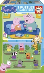 Puidust pusled PEPPA PÕRSA – 2 × 25 tükki