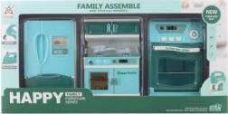 Children's kitchen with battery-powered appliances