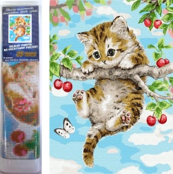 Norimpex teemantmaalimine Kassipoeg kirsil 30 × 40 cm