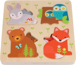 Petit Collage Wooden Puzzle Animal Families