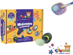 CREATED kivide maalimise komplekt pimedas helendavate värvide ja pintslitega