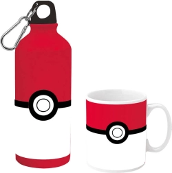 POKÉMON Poké Balli motiiviga kruusi ja pudeli komplekt